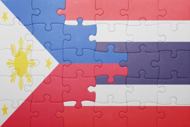 Tayland ve Filipinler ulusal bayrak ile bulmaca