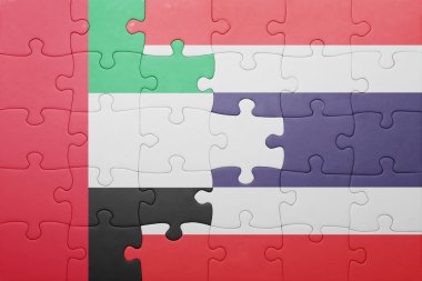 Tayland ve Birleşik Arap Emirlikleri bayrağı ile bulmaca