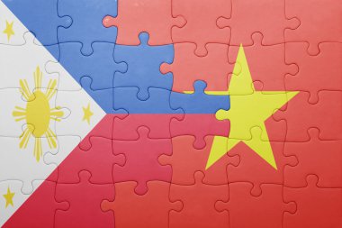 Filipinler ve vietnam ulusal bayrak ile bulmaca