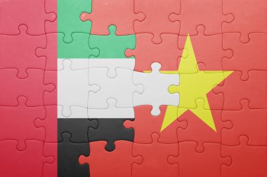 vietnam ve Birleşik Arap Emirlikleri bayrağı ile bulmaca