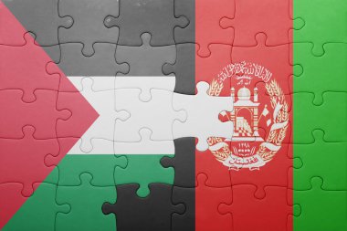 Afganistan ve Filistin Ulusal bayrak ile bulmaca