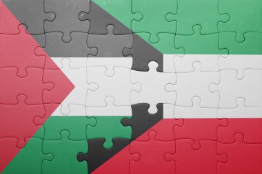 Kuveyt ve Filistin Ulusal bayrak ile bulmaca