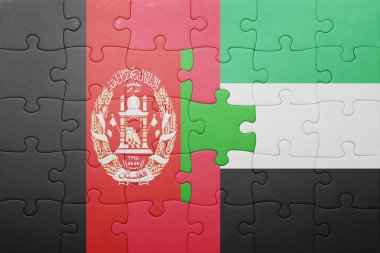 Birleşik Arap Emirlikleri ve Afganistan Ulusal bayrak ile bulmaca