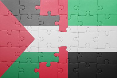 Birleşik Arap Emirlikleri ve Filistin Ulusal bayrak ile bulmaca