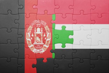 Birleşik Arap Emirlikleri ve Afganistan Ulusal bayrak ile bulmaca