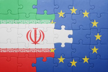 iran ve Avrupa Birliği ulusal bayrak ile bulmaca