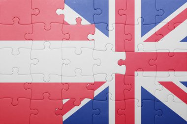 İngiltere ve Avusturya, Avusturya, Viyana ulusal bayrak ile bulmaca,