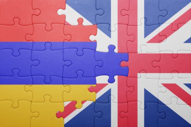 Büyük Britanya ve Ermenistan Ulusal bayrak ile bulmaca
