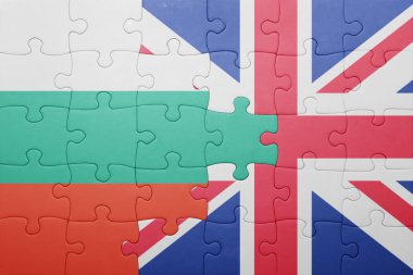 Büyük Britanya ve Bulgaristan Ulusal bayrak ile bulmaca