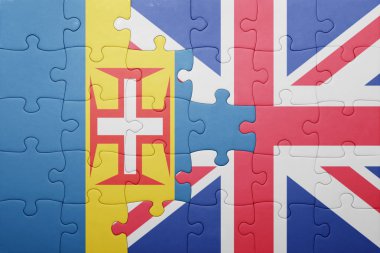 Büyük Britanya ve madeira ulusal bayrak ile bulmaca