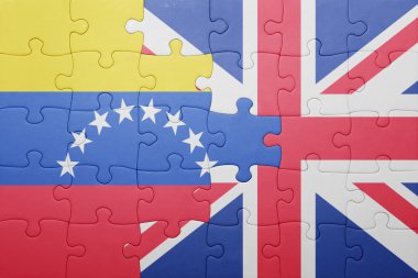Büyük Britanya ve venezuela ulusal bayrak ile bulmaca