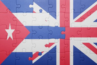 Büyük Britanya ve Küba ulusal bayrak ile bulmaca