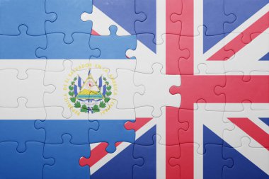 Büyük Britanya ve el salvador ulusal bayrak ile bulmaca