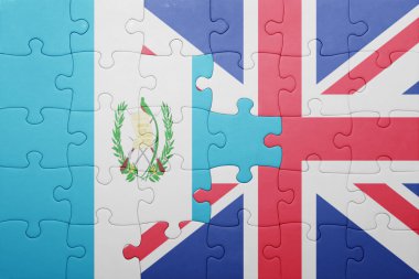 Büyük Britanya ve guatemala ulusal bayrak ile bulmaca