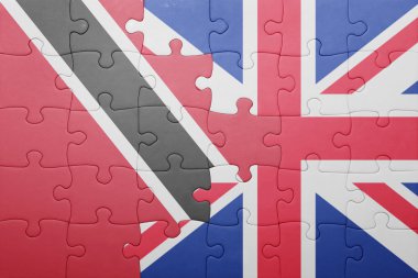Büyük Britanya ve trinidad ve tobago ulusal bayrak ile bulmaca