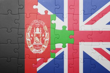 Büyük Britanya ve Afganistan Ulusal bayrak ile bulmaca
