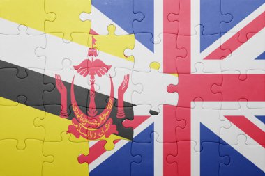 Büyük Britanya ve brunei ulusal bayrak ile bulmaca 