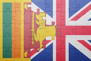 Büyük Britanya ve sri lanka ulusal bayrak ile bulmaca