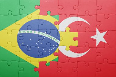 Türkiye ve Brezilya ulusal bayrak ile bulmaca
