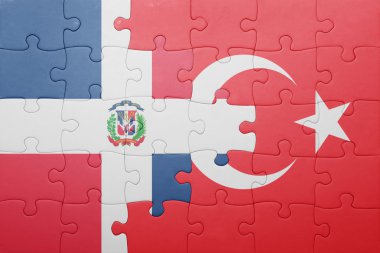 Türkiye ve Dominik Cumhuriyeti ulusal bayrak ile bulmaca