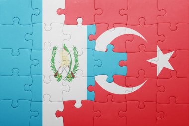 Türkiye ve guatemala ulusal bayrak ile bulmaca