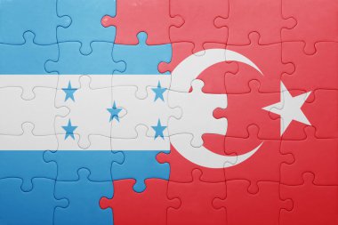 Türkiye ve honduras ulusal bayrak ile bulmaca