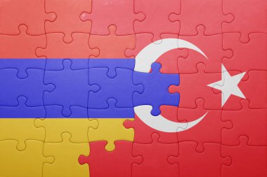 Türkiye ve Ermenistan Ulusal bayrak ile bulmaca