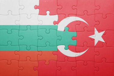 Türkiye ve Bulgaristan Ulusal bayrak ile bulmaca