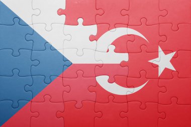 Türkiye ile Çek Cumhuriyeti ulusal bayrak ile bulmaca
