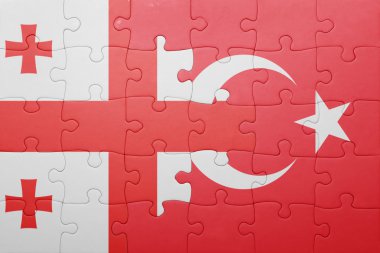 Türkiye ve Gürcistan ulusal bayrak ile bulmaca