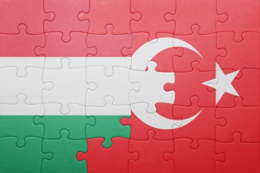 Türkiye ve Macaristan ulusal bayrak ile bulmaca