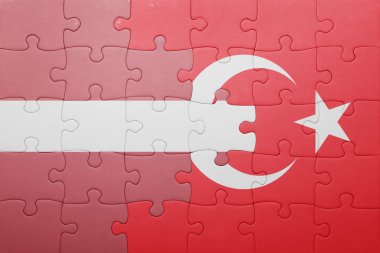 Türkiye ile Letonya ulusal bayrak ile bulmaca