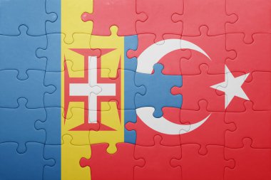 Türkiye ve madeira ulusal bayrak ile bulmaca