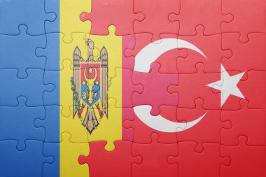 Türkiye ve moldova ulusal bayrak ile bulmaca