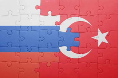 Türkiye ve Rusya'nın ulusal bayrak ile bulmaca