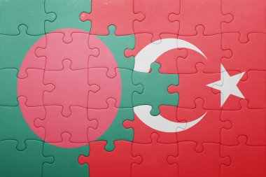 Türkiye ve Bangladeş Ulusal bayrak ile bulmaca