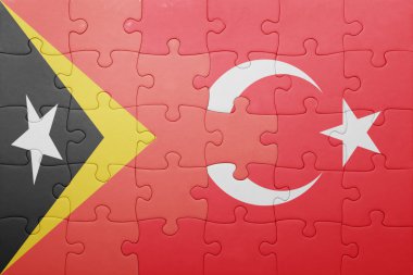 Türkiye ve Doğu timor bayrağı ile bulmaca
