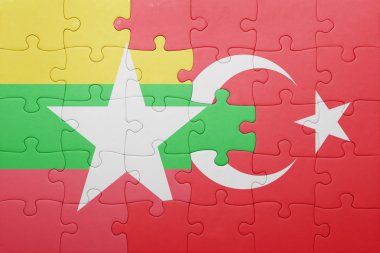 Türkiye ve myanmar bayrağı ile bulmaca