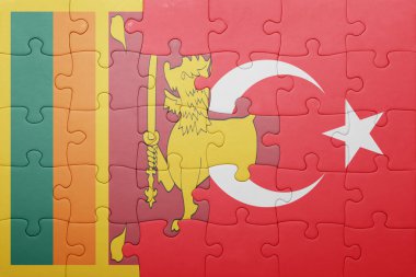Türkiye ve sri lanka ulusal bayrak ile bulmaca