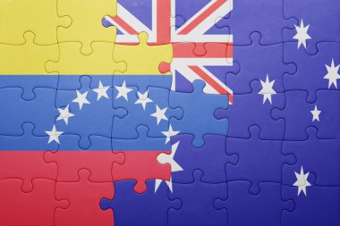 venezuela ve Avustralya Ulusal bayrak ile bulmaca