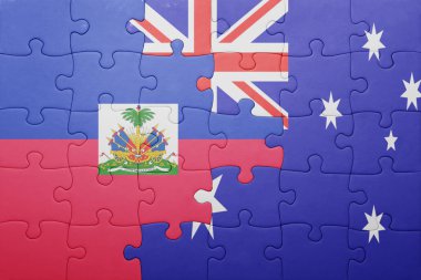 haiti ve Avustralya Ulusal bayrak ile bulmaca