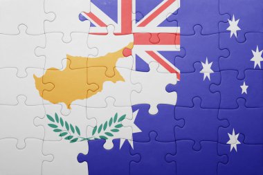 Kıbrıs ve Avustralya Ulusal bayrak ile bulmaca