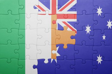 İrlanda ve Avustralya Ulusal bayrak ile bulmaca