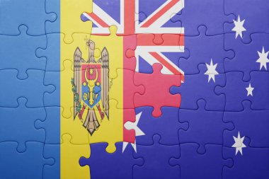 moldova ve Avustralya Ulusal bayrak ile bulmaca