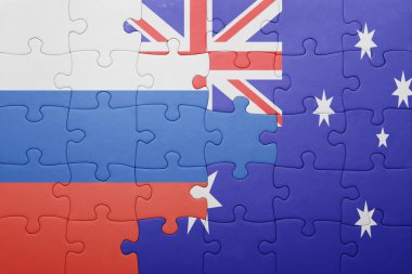 ulusal bayrak ve Avustralya ile bulmaca