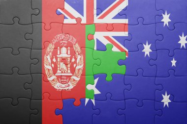 Afganistan ve Avustralya Ulusal bayrak ile bulmaca