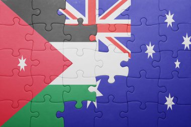 jordan ve Avustralya Ulusal bayrak ile bulmaca