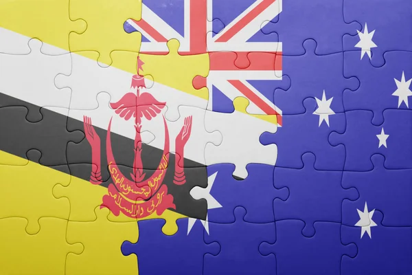 brunei ve Avustralya Ulusal bayrak ile bulmaca