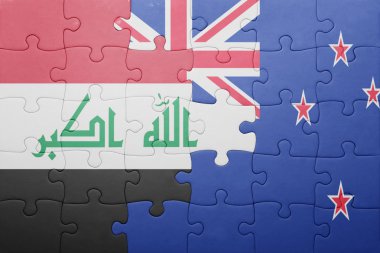 Irak ve Yeni Zelanda ulusal bayrak ile bulmaca