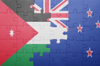 jordan ve Yeni Zelanda ulusal bayrak ile bulmaca